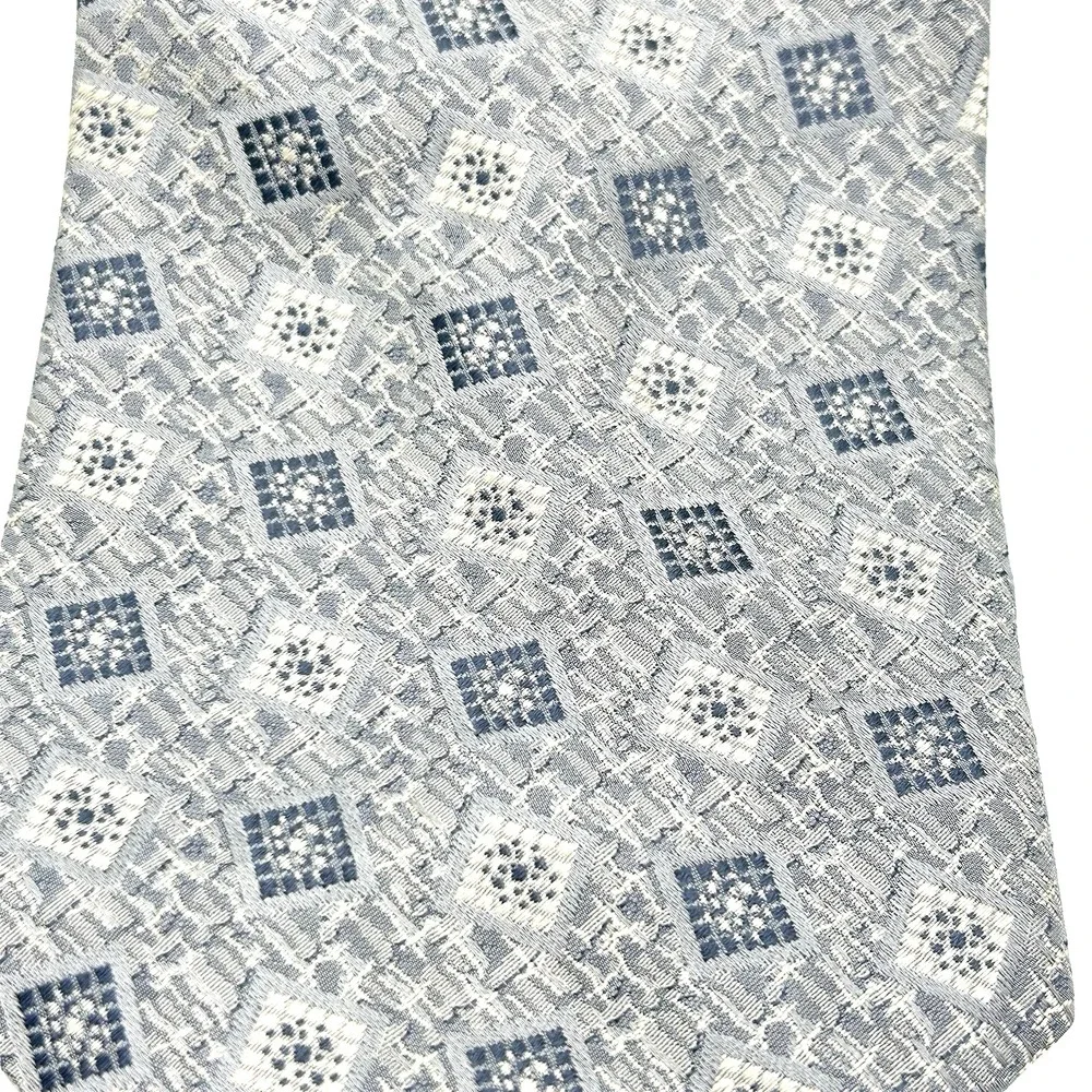 Stacy Adams 100% Silk Made USA Mens Necktie Silver‎ Square 4 Width 58 Length